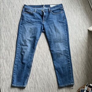 rag & bone Dre Low Rise Slim Blue Distressed Boyfriend Ankle Jeans - Size 29